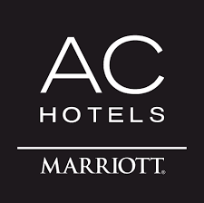 A black and white logo of the marriott hotel.