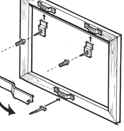 A picture frame with some parts missing.